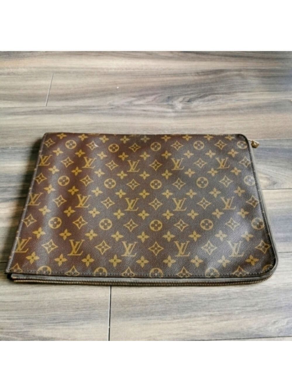 Authentic Louis Vuitton Pochette Document Portfolio Holder Monogram Canvas